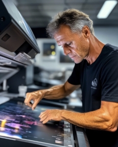 Stahl-Druck Mitarbeiter - Erfahrenes Team bei der Arbeit